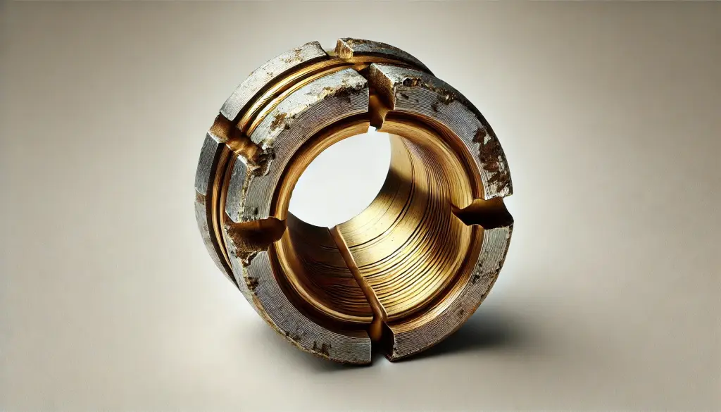 2025-09-18 12.08.46 - Extreme macro wide-angle photo of a worn carburetor throttle shaft bushing made of brass. Visible wear marks, scoring, and enlarged gap. Bushing shown.jpg 2025-09-18 12.08.46 - Extreme macro wide-angle photo of a worn carburetor throttle shaft bushing made of brass. Visible wear marks, scoring, and enlarged gap. Bushing shown.jpg