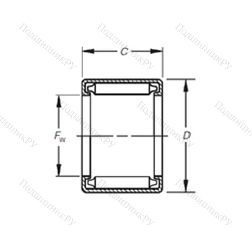 Подшипник игольчатый радиальный B-1012