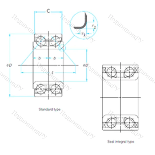 Подшипник шариковый радиально-упорный SA 0015
