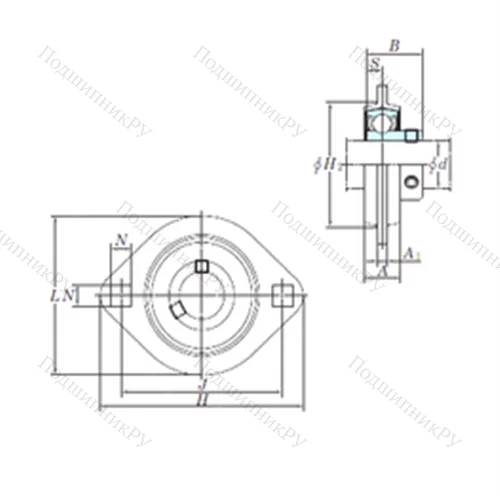 Подшипниковый узел шариковый радиальный SBPFL 205-15 от производителя  KOYO