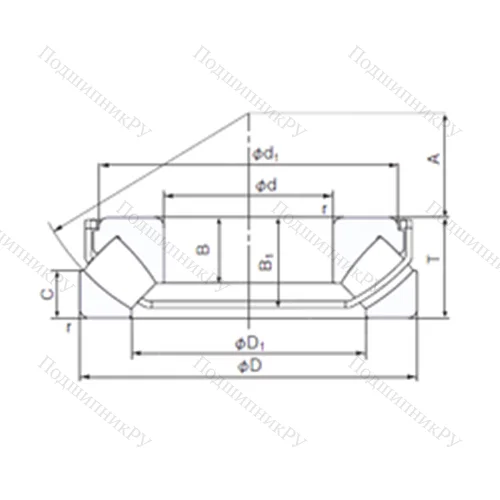 Подшипник роликовый упорно-радиальный 29418EX от производителя  NACHI Подшипник роликовый упорно-радиальный 29418EX от производителя  NACHI