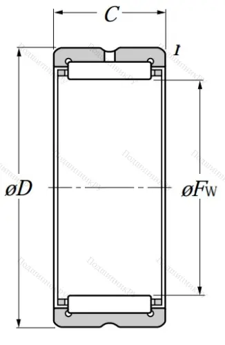 Игольчатый подшипник NK 32/30 R от производителя  NTN