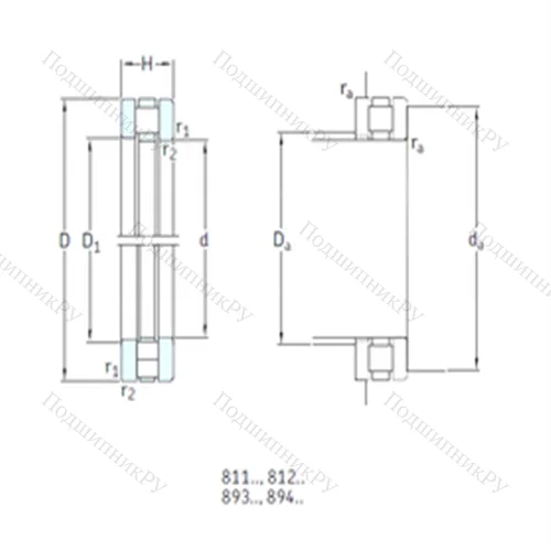 Подшипник роликовый упорный 81238M от производителя  SKF