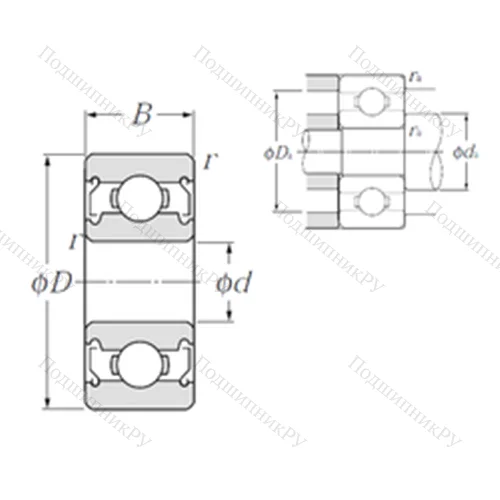 Подшипник шариковый радиальный 628ZZ от производителя  NTN Подшипник шариковый радиальный 628ZZ от производителя  NTN