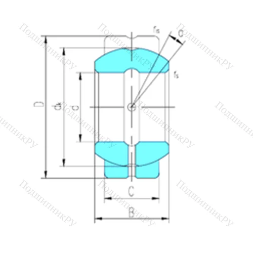 Подшипник скольжения сферический GEGZ 114ES от производителя  LS