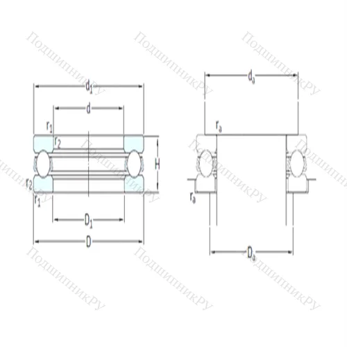 Подшипник шариковый упорный 51200 от производителя  SKF Подшипник шариковый упорный 51200 от производителя  SKF