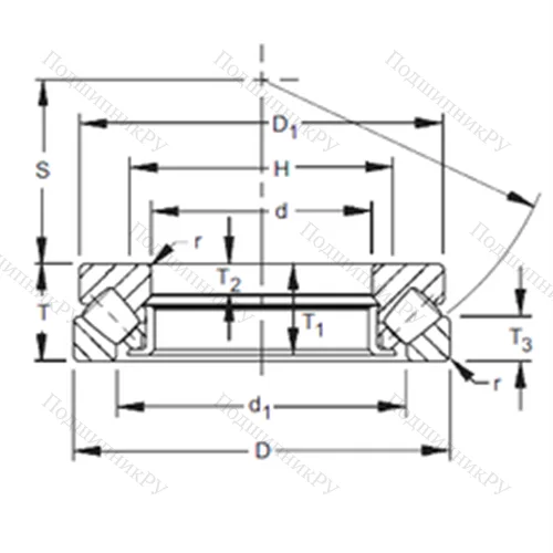Подшипник роликовый упорно-радиальный 29422 от производителя  TIMKEN Подшипник роликовый упорно-радиальный 29422 от производителя  TIMKEN