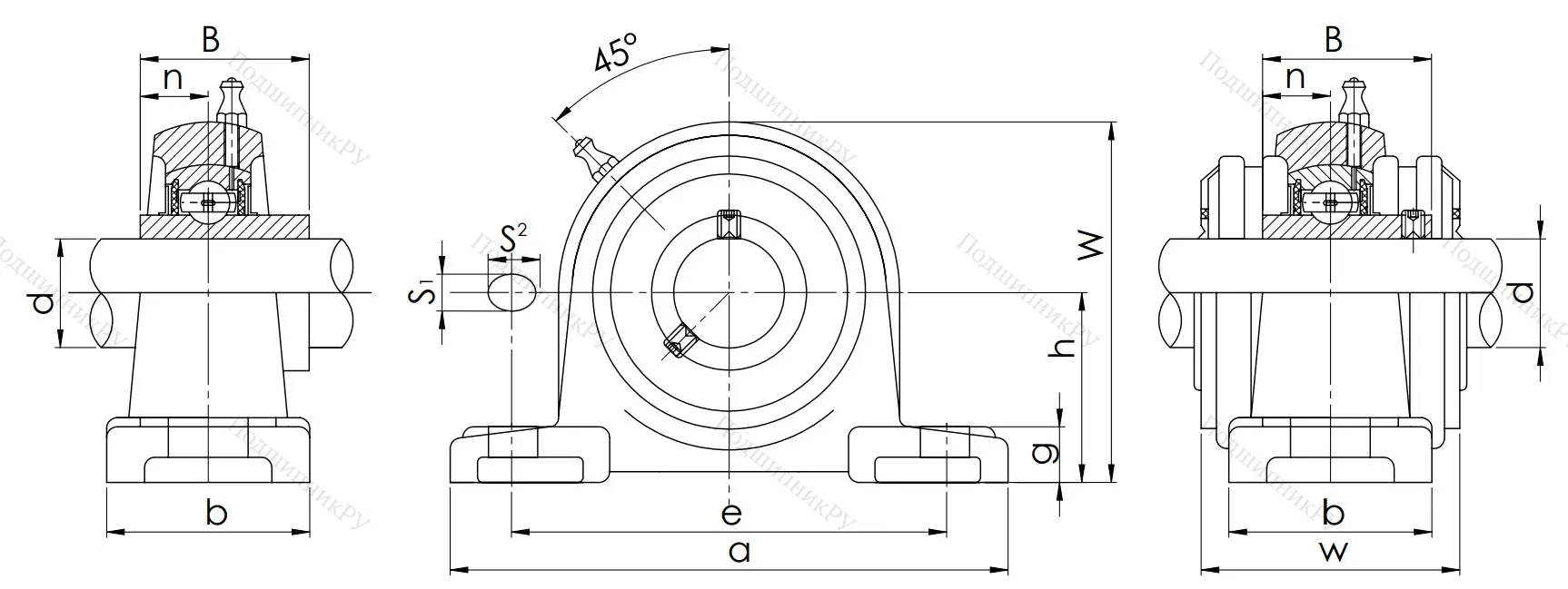 Подшипниковый узел UCP 205