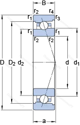 Подшипник 71922 ACB/P 4A