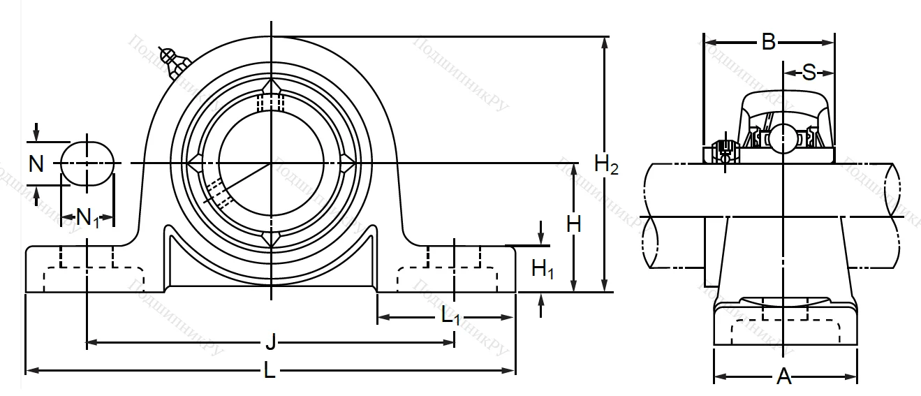 Подшипниковый корпус  P 307 в Красноярске