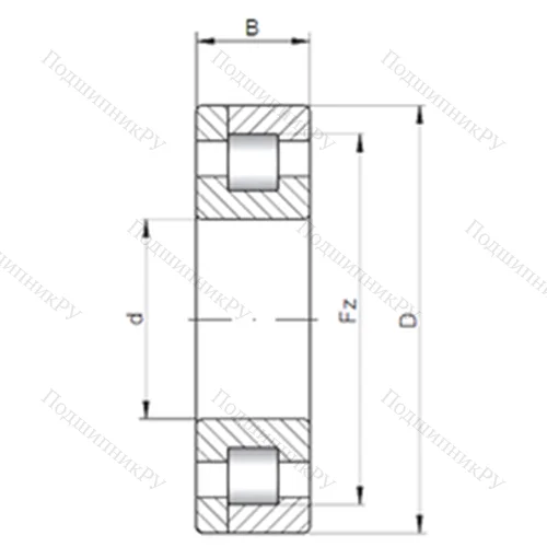Подшипник роликовый радиальный NP 206 от производителя  ISO