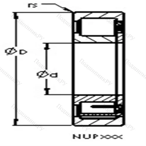 Подшипники роликовые радиальные с цилиндрическими роликами NUP 2207 E от производителя  AST Подшипники роликовые радиальные с цилиндрическими роликами NUP 2207 E от производителя  AST