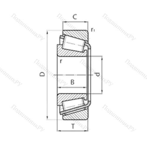 Подшипник роликовый радиально-упорный 329262 от производителя  CYSD