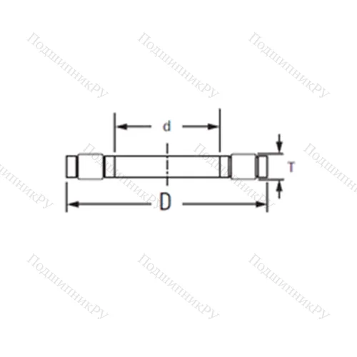 Подшипник роликовый упорный K,81217LPB от производителя  KOYO Подшипник роликовый упорный K,81217LPB от производителя  KOYO