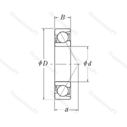 Подшипник шариковый радиально-упорный MJT 3.3/4