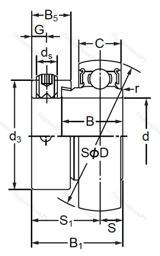Корпусный подшипник SA 209 (AEL 209) в Красноярске