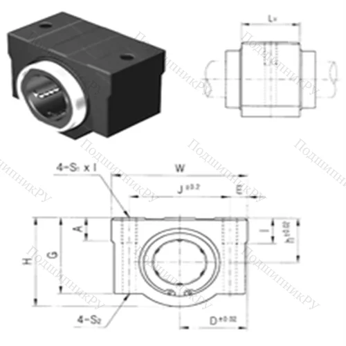 Подшипник шариковый линейный SC 13V-B