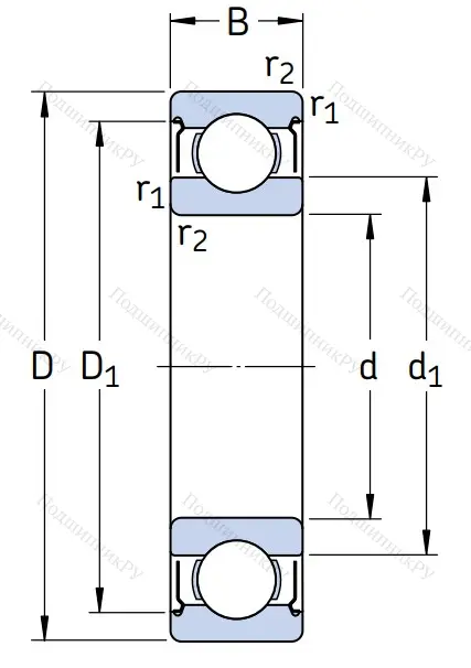 Однорядный шариковый подшипник W 604 2Z