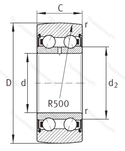 Подшипник LR 5202 2HRS TVH XL от производителя  INA Подшипник LR 5202 2HRS TVH XL от производителя  INA