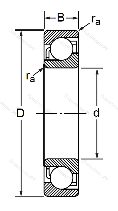 Радиально-упорный шариковый подшипник 7211 BM (66211 Л ГОСТ) в Красноярске