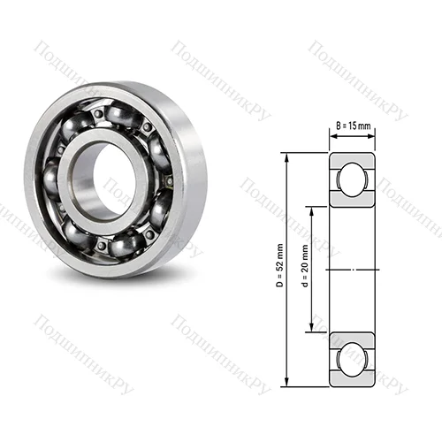 Подшипник шариковый радиальный 6207/33-2RS от производителя  FERSA