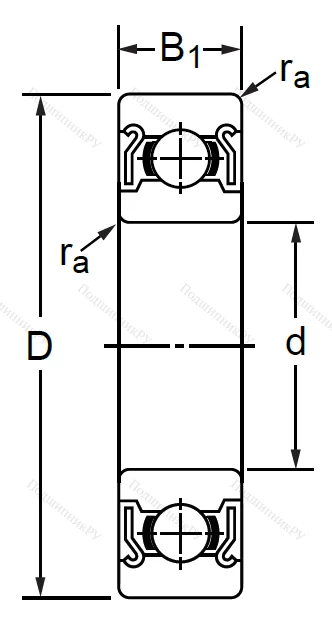 Дюймовый шариковый подшипник RMS 15 ZZ (MJ 1-7/8-2Z) в Красноярске