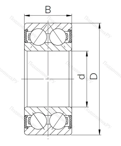 Радиально-упорный шариковый подшипник 3056204 A 2RS (3204 2RS ) в Красноярске
