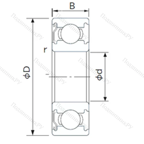 Подшипник шариковый радиальный 6906-Z от производителя  CYSD Подшипник шариковый радиальный 6906-Z от производителя  CYSD