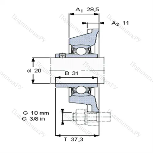 Фланцевые подшипниковые узлы типа Y для высоких температур (квадратный фланец)