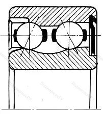 Модификация подшипника 3756205 размер 25x52x20,6 ГПЗ-23 от производителя  ГПЗ-23