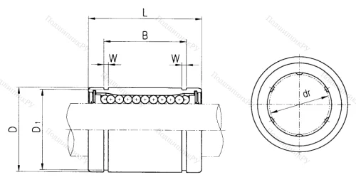 Подшипник LME 16 UU. KB 1636 UU в Красноярске