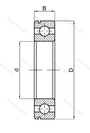 Шариковый однорядный подшипник 50106 (6006 N) в Красноярске