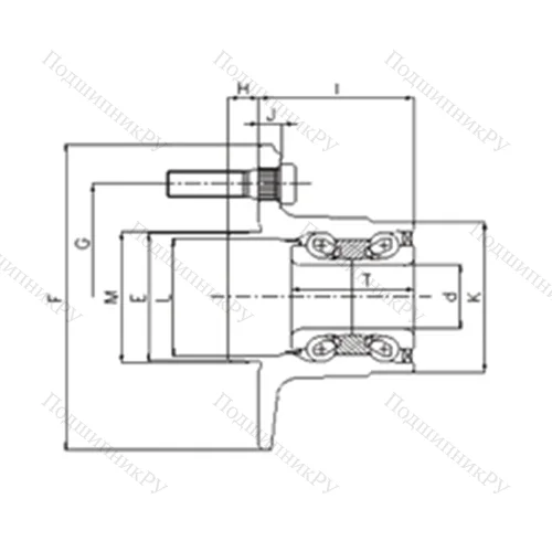Подшипник роликовый радиально-упорный IJ 222004 от производителя  ILJIN