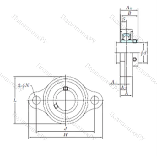 Подшипниковый узел шариковый радиальный