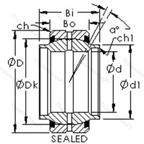 Подшипники скольжения, дюймовая серия GEWZ 63ES-2RS от производителя  AST