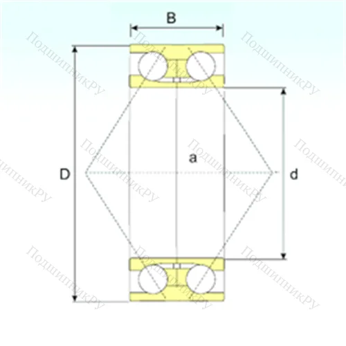 Подшипник шариковый радиально-упорный 3210 D