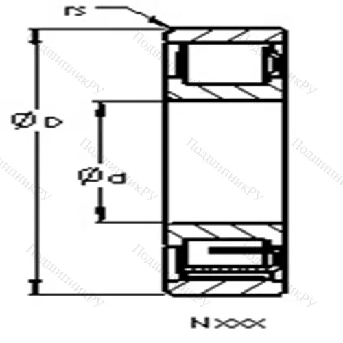 Подшипники роликовые радиальные с цилиндрическими роликами N 314 от производителя  AST