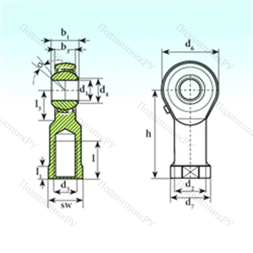 Подшипник шариковый радиальный самоцентрирующийся TSF 14 BB-O
