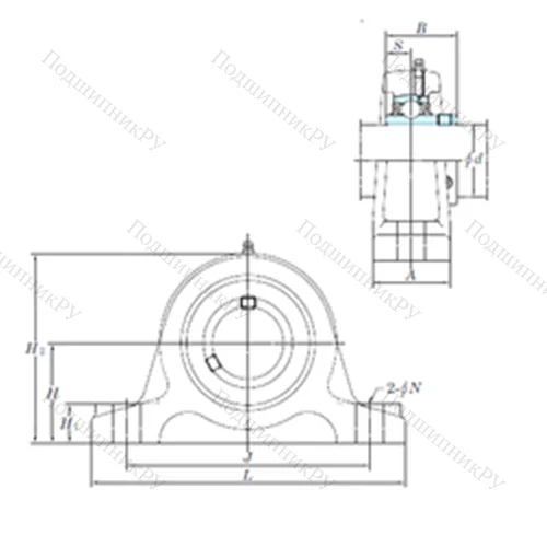 Подшипниковый узел шариковый радиальный UCIP 313-40 от производителя  KOYO