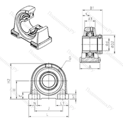 Подшипниковый узел шариковый радиальный EXPA 209