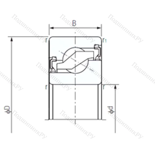 Подшипник шариковый упорно-радиальный 25TAB 06-2NK от производителя  NACHI