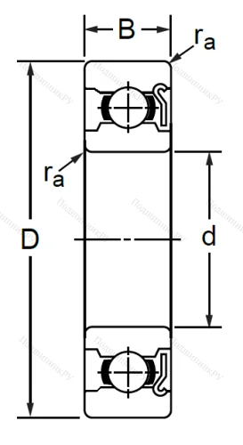 Миниатюрный шариковый подшипник 60027 (627 Z) в Красноярске