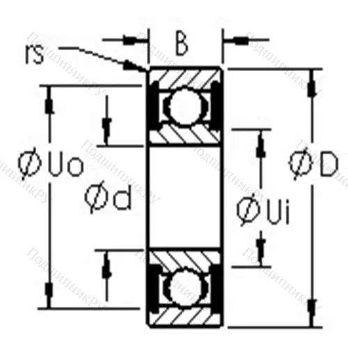 Подшипники шариковые радиальные метрическая серия из нержавеющей стали 687H-2RS от производителя  AST Подшипники шариковые радиальные метрическая серия из нержавеющей стали 687H-2RS от производителя  AST