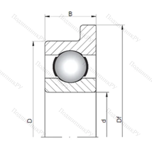 Подшипник шариковый радиальный FL 618/2,5 от производителя  CX