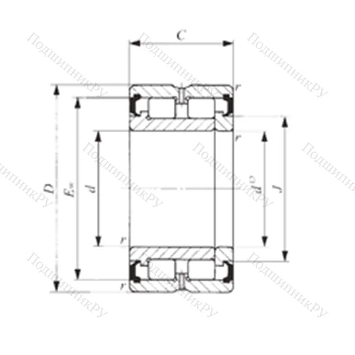 Подшипник роликовый радиальный NAG 4906UU
