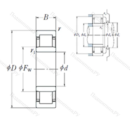 Подшипник роликовый радиальный LRJ 15.8=1