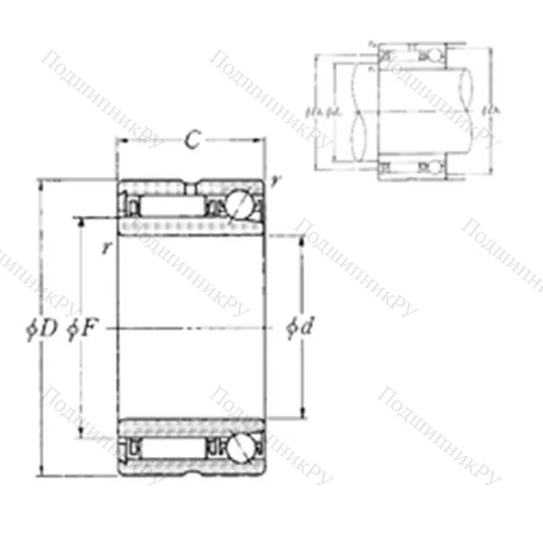 Подшипник комбинированный NKIA 5913