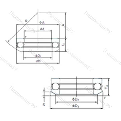 Подшипник шариковый упорный 53334U