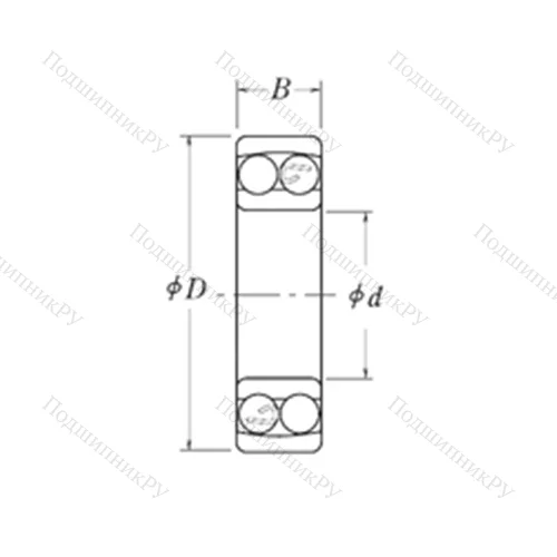 Подшипник шариковый радиальный самоцентрирующийся NMJ 1.5/8