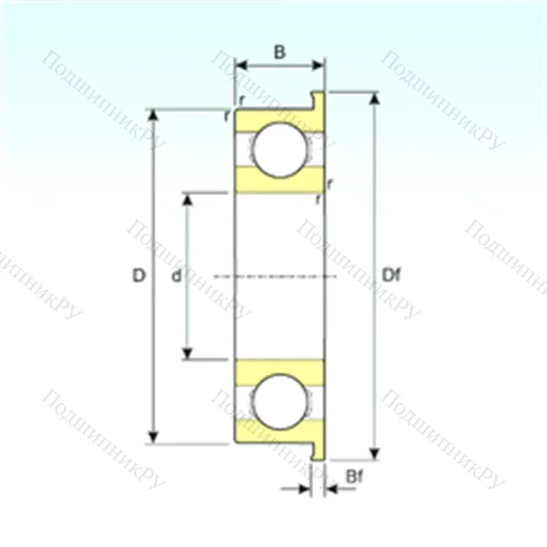 Подшипник шариковый радиальный F 6702